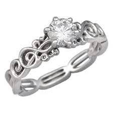 Music Engagement Ring Music Themed Jewelry Music Jewelry Jewelry