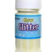 Glitter glow in the dark, 2 oz. shaker bottle (pack of 4)