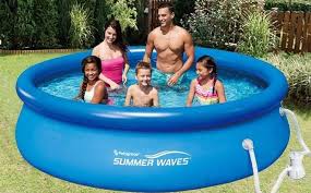 Amazon Summer Waves 10 Ft Quick Set Inflatable Above Ground Pool With Filter Pump Just 48 Summer Waves Pool In Ground Pools