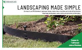 Add edging by digging a narrow trench in front of or around your flower bed. Amazon Com Dreamscape Pro Aluminum Landscape Edging Easy Install Professional Landscaping Border 15 Strips 16ft Each 240ft Total Brown Painted Metal Divider For Lawn Garden Flowerbed Garden Outdoor