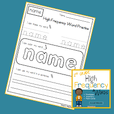 Second Grade High Frequency Words High Frequency Words High Frequency Words Kindergarten Second Grade