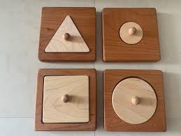 Steps to introduce the child to puzzles. Set Of 4 Single Shape Puzzles Montessori Puzzle Set Hobbies Toys Toys Games On Carousell