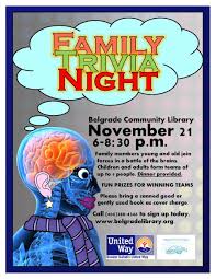 Michelangelo painted 'the ceiling of sistine chapel' in november of what year? Belgrade Family Trivia Night November 21 Put It On Your Calendar Greater Gallatin United Way