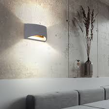 Im außenbereich sind wandlampen eine praktische lichtquelle im dunkeln. Wandlampe Innen Modern Flur Up And Down Lampe Beton Led Wandleuchte Treppenhaus Innen Abgerundeter Betonschirm Lichteffekt 1x 4w 400lm 3000k Bxh 20x12 Kaufen Bei Www Etc Shop De Gmbh Co Kg