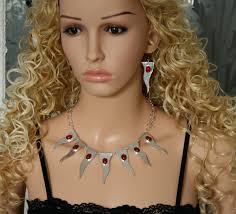 Exclusive 'aten Rustica' Designer Necklace & Earring Set. Fully UK  Hallmarked 925 Sterling Silver With Carnelians. Silversmith