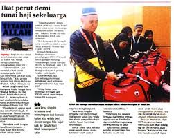 An english speaker's hair stands on end when he's shocked, but a malay's teeth go pale! Ikat Perut Demi Tunai Haji Sekeluarga Tabung Haji