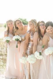 Mismatch Bridesmaids Dresses In Blush Pink Rose Gold Hilton Clearwater Beach R Gold Bridesmaid Dresses Rose Gold Bridesmaid Dress Blush Bridesmaid Dresses