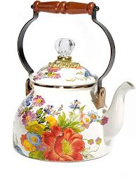 10% coupon applied at checkout save 10% with coupon. Old Fashioned Enamelware M Kamenstein 1981 White Enamel Vintage Tea Kettle Pink Blue Yellow Pansy Flowers Shabby Whistling Tea Pot Kitchen Dining Home Living Dolphinchat Ai