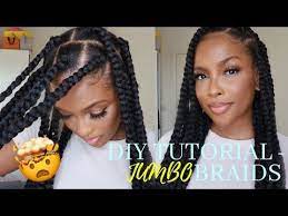 Diy Jumbo Braids Tutorial For Beginners Easy Elastic Band Method Youtube Braids Tutorial Easy Braid Tutorial Easy Braids For Beginners