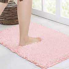 Baby pink bath shower mat bathroom accessories fluffy rope plait twist. Amazon Com Pink Bathroom Rug