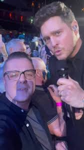 When you book a last minute @Michael Bublé gig in Wales, two days before  you fly to Florida, and this happens… 🤯😍🤩 This man is nothing short of a  legend #michaelbublé #higher #highertour #cardiff ...