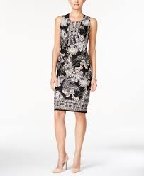Jm Collection Printed Sheath Dress Only At Macy S Printed Sheath Dresses