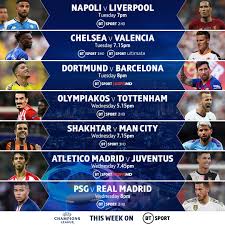 View the next schedule of your favourite game today at playnbrag! Bt Sport On Twitter The Champions League Returns Today We Are Pumped The Fixtures This Week Are Pure