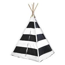 Black And White Striped Teepee American Kids Awesome Tee Pee Tent Rugby Stripe Walmart Com Play Teepee Teepee Kids Kids Teepee Tent