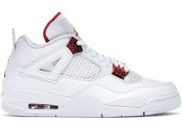 Introduced in '89 by legendary designer tinker hatfield in conjunction with the michael jordan brand , the jordan 4's feature a molded mesh overlay on the upper and a customizable lacing. Jordan 4 Retro Metallic Red Ct8527 112