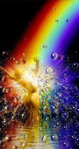 She Is The Gold At The End Of The Rainbow The Gold At The End Of The Rainbow Painting By Robby Donaghey In 2020 Spiritual Artwork Rainbow Art Visionary Art