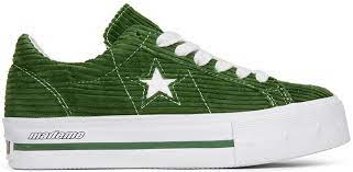 Pre Owned Converse One Star Platform Ox Mademe Garden Green W In Garden Green White Modesens Converse One Star Converse Green Converse