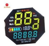 TN Lcd 7 Segment Display Panel Round Shape Lcd Custom Size Display Module  with Pin Connect for Electric Vehicle Dashboard