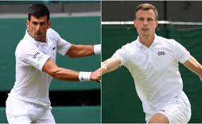 Djokovic wins ten games in a row to take his place in the second round. 63tfij1 Wlvwfm