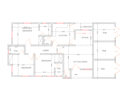 3 Lockup Shop 3 Bedroom Flat Plan Market Flat Plan 3 Bedroom Flat Bungalow Floor Plans