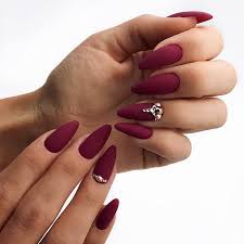 33 Breathtaking Designs For Almond Shaped Nails Almond Acrylic Nails Matte Nails Design Almond Nails Designs