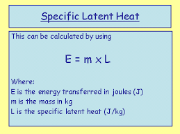 The equation that relates heat to specific heat , mass , and temperature change is shown below. Specific Latent Heat Gcse Physics Combined Edexcel Revision Study Rocket