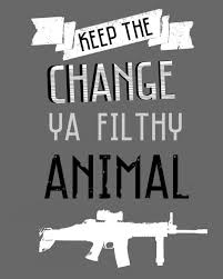 Keep The Change You Filthy Animal Funny Home Alone Christmas Quote Art Print By Studiomarshallarts Home Alone Christmas Best Movie Lines Christmas Quotes