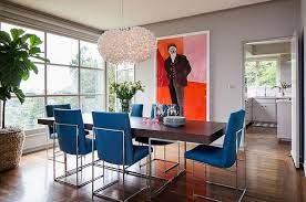 Instead of feeling patriotic or retro, the color pairing took on a new superhero vibe. Blue Dining Rooms 18 Exquisite Inspirations Design Tips