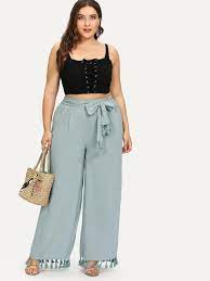 Un choix unique de pantalon ample femme grande taille disponible dans notre magasin. Shein Grande Taille Pantalon Ample Avec Des Franges Mode En Ligne Shein France