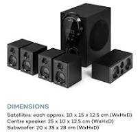 Areal 525 DG, 5.1 házimozi rendszer, 125 W RMS, optikai bemenet, BT, USB,  SD, AUX, távirányító