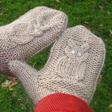 You can download this pattern for free on ravelry.com. Owl Mittens Knitting Pattern Free Providence Knitting Examiner Com Owl Knitting Pattern Knitted Owl Knit Mittens