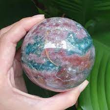 Pink Purple Green Ocean Jasper Sphere Women S Fashion Jewelry Organisers Precious Stones On Carousell