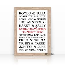 Vor demselben problem stand ich bei der goldenen hochzeit der schwiegereltern, die nix wollten, keinen wunsch. Personalisiertes Geschenk Zur Hochzeit Romeo Julia Personalisierte Geschenke Zur Hochzeit Zur Geburt Zur Taufe Hochzeitsgeschenke Geburtsgeschenke Taufgeschenke Geldgeschenke