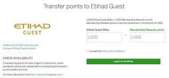 Transferring Amex Membership Rewards Points To Etihad Guest