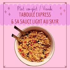 Faire chauffer l'huile à feu moyen. Recette Express Mon Taboule D Ete Et Sa Sauce Legere Au Skyr Les Mains Dans La Pate