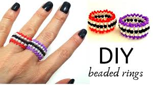 Beading tutorial may 27, 2020. How To Make A Ring With Beads Diy Beaded Rings Youtube