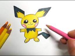Pichu charges itself with electricity more easily on days with thunderclouds or when the air is very dry. Wie Zeichnet Man Pichu Pokemon Youtube