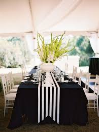 Black And White Table Runner 100 Cool Black And White Sassy Stripes Wedding Ideas Black Tablecloth Preppy Wedding Black White Parties