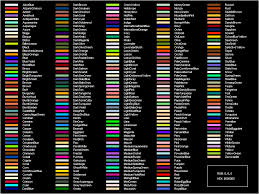 names of colors in 2019 css color names color photoshop