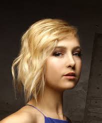 Adding bangs to long locks creates a trendy, flattering hairstyle. Short Straight Light Golden Blonde Shag Hairstyle With Side Swept Bangs
