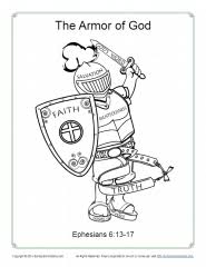 I have compiled some printables below to remind you of the armor god has given us. Armor Of God For Kids Coloring Page Activity