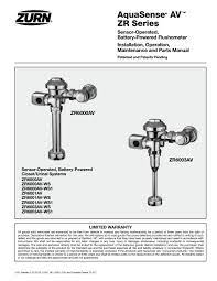Zurn plumbing was started in1985 and still today is owned by the. Aquasense Av Zr Series Fv62 Zurn
