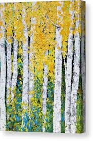Birch Tree Canvas Art Aspen Grove Canvas Print Canvas Art By Vicki Conlon In 2020 Birch Tree Art Tree Painting Birch Tree Painting
