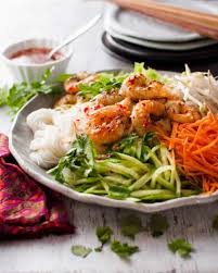 Vietnamese Noodle Salad With Shrimp Prawn Recipe Asian Salad Recipe Vietnamese Noodle Salad Salad Recipes