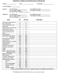 Vehicle maintenance request forms are forms that are used when company, or even private, vehicles need to undergo serious repair. Vehicle Maintenance Checklist Pdf Forms And Templates Fillable Printable Samples For Pdf Word Pdffiller