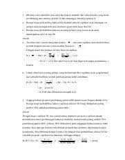 Dari 3 kali pelemparan, berapa probabilitas Tugas 3 Statistika Ekonomi Docx 1 Misalnya Kita Memiliki Nilai Nilai Hasil Ujian Statistik Dari Sebuah Kelas Yang Besar Ini Dihitung Rata Ratanya Course Hero