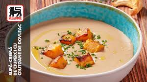 Nu va mai spun ca eu sunt fan supe creme, dar supa crema de hribi este cea mai buna dintre toate. SupÄ CremÄ De Ciuperci Cu Crutoane De Dovleac Mega Image Youtube