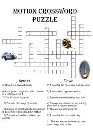 Check spelling or type a new query. Physics Crossword Puzzle Motion Includes Answer Key Teaching Resources