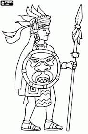 Aztec Coloring Sheet Aztec Warrior Aztec Empire Aztec