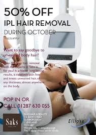 The duration of sessions is dependent on the size of the area we are treating. Half Price Ipl Hair Removal During October Saks